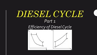 Diesel Cycle Part 1 Efficiency  IC Engine  Bagla Study Center  PR Classes [upl. by Aisor]