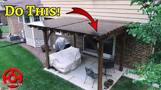 Is This the Best Pergola Upgrade  Installing a DoubleWall Polycarbonate Roof on a Pergola [upl. by Anhpad]