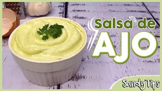 Cómo Hacer Salsa de Ajo Casera 💜 SandyTips [upl. by Nehgam687]