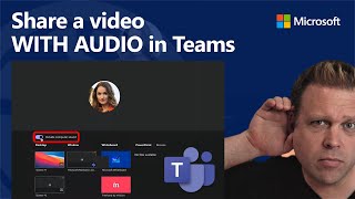 Share a video WITH AUDIO during Microsoft Teams online meetings  2021 update for MacOS and Windows [upl. by Anayad]