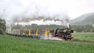 Protestfahrten mit Dampflok vor planmäßigen Holzzügen 02072024 [upl. by Suinotna]