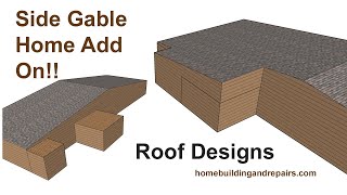 Gable Roof Design Ideas For Home Addition With Low Sloping Roof Attaching To Side [upl. by Anidan]