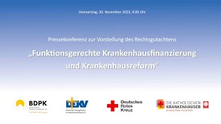 Pressekonferenz „Funktionsgerechte Krankenhausfinanzierung und Krankenhausreform“ [upl. by Anilorac]