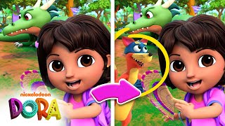 Swipers Spot the Difference Game w Dora 3 👀  Dora amp Friends [upl. by Aihcela186]