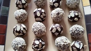 Moroccan truffles chocolate ballsكويرات الشكلاطة بالجوز boules de chocolat [upl. by Wilson878]