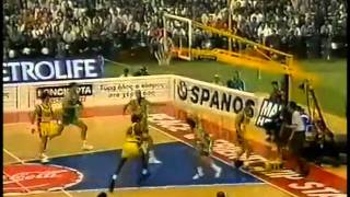 Panathinaikos  Aris greek cup 1993 Galis vs Gianakis [upl. by Aigil766]