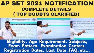 APSET Notification 2021  Complete Details  Top Doubts Clarified [upl. by Aketahs]