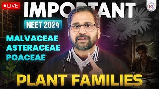 IMPORTANT PLANT FAMILIES FOR NEET 2024 MALVACEAE ASTERACEAE POACEAE NEET BIOLOGY BY TARUN SIR [upl. by Delanie]