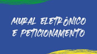 Mural Eletrônico e Peticionamento  Orientações aos Partidos Políticos [upl. by Abekam]