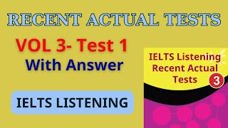 IETLS Listening Recent Actual Tests  Vol 3  Test 1 with Answer [upl. by Anyal63]