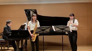 F Poulenc  Trio for Piano Oboe and Bassoon arr Piano Soprano Saxophone and Tenor Saxophone [upl. by Silvers307]