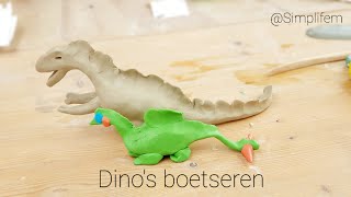 Dinos boetseren uit klei plasticine of fimo 2020 [upl. by Zipnick952]