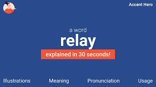 RELAY  Meaning and Pronunciation [upl. by Sallyann157]