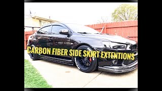 Carbon Fiber Side Skirt Install  Evo X [upl. by Mongeau]