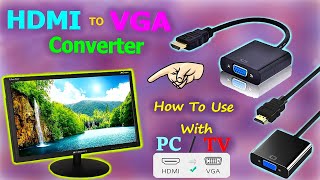 How to Connect HDMI to VGA Monitor  HDMI to VGA converter  Reuse your old VGA monitor  Part 2 [upl. by Ahtekahs]