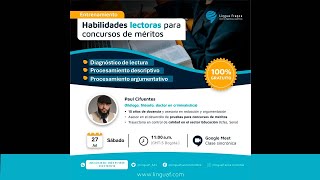 Habilidades lectoras para concursos de méritos [upl. by Dnomad]