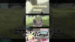 Shiny Alpha Goomy Signature Move Shelter in Pokemon Legends Arceus [upl. by Labinnah]