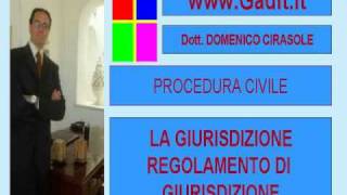 09c VIDEO LEZIONE DIRITTO PROCESSUALE CIVILE IL REGOLAMENTO DI GIURISDIZIONE [upl. by Erle]