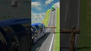 Capsule Buses amp School Bus vs Logs Trap  BeamNGdrive shorts beamngdrive bus [upl. by Hahcim611]