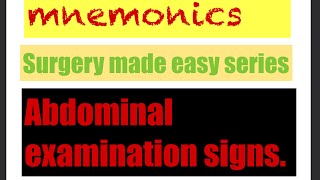 Abdominal examination signs [upl. by Katzir]