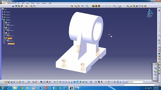 CATIA V5  Basic Part design tutorial with audio [upl. by Ahslek]