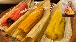 Tamales Dulces con mantequilla DuraznoPiñaPasas [upl. by Jordain975]