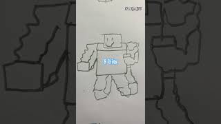 64 bits 32 bits 16 bits 8 bits 4 bits 2bits 1 bits trending short sandyraj777 pencilart [upl. by Maisie881]