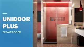 DreamLine Unidoor Plus Frameless Shower Door 30 Inch with 30 Inch Buttresss Panel  Hinged Opening [upl. by Annovaj]