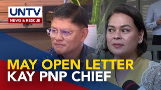 VP Sara may open letter kay PNP chief Pagbawi sa police escorts tinawag na political harassment [upl. by Regnij]