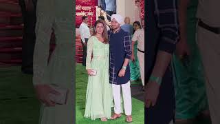 Harbhajan Singh and wife join CM Eknath Shinde for Ganpati Darshan viralvideo viralshorts shorts [upl. by Einnol704]