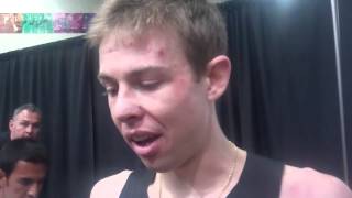 Galen Rupp After Dropping Out of Mile at at 2014 New Balance Indoor Grand Prix [upl. by Diann]