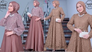 Model gamis brokat terbaru 2024 [upl. by Lindie]