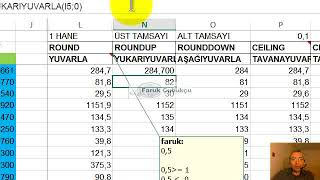 Excel YUKARIYUVARLA ROUNDUP Fonksiyonu [upl. by Terena]