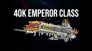 Warhammer 40k EmperorClass Battleship quotDivine Rightquot  Space Engineers [upl. by Ahsikan]