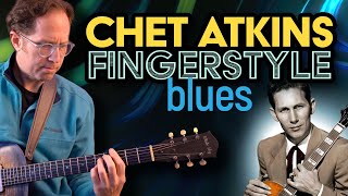 Chet Atkins style blues guitar tutorial  Fingerstyle Guitar Lesson  EP550 [upl. by Joannes428]