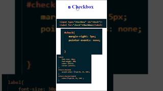 Use of Checkbox html and css 😜 html html5 css css3 javascript programming [upl. by Selway]