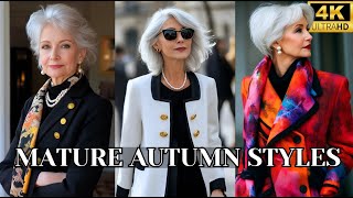 How to style 50 60 70 80 chic elegant Autumn Fashion [upl. by Ardnasirhc]