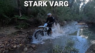 Stark Varg Enduro Creek Ride [upl. by Ayres]