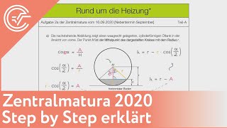 Zentralmatura Mathematik 2020 September  Rund um die Heizung Aufgabenpool step by step erklärt [upl. by Kano113]