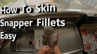 How To Skin Snapper Fillets Easy [upl. by Wernher]