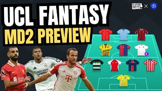 UCL FANTASY MATCHDAY TWO PREVIEW 💥  UEFA Champions League Fantasy Tips 202425 [upl. by Woods]