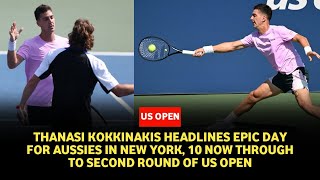 US Open 2024 Results Thanasi Kokkinakis makes history and makes headlines in New York [upl. by Ledda527]