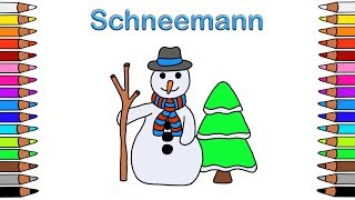 Ausmalbilder für Kinder 🎨​ Malbuch Weihnachten ⛄️​ Youtube Ausmalbilder ⛄️​ Schneemann [upl. by Balbinder90]