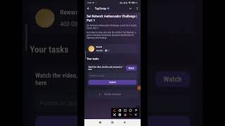 Sei Network Ambassador Challenge  Part 1  11th November Tapswap Watch Video Code [upl. by Shargel]