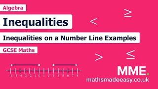 Algebra  Inequalities on a Number Line Video 2 [upl. by Htenaj375]