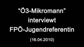 Ö3Interview mit FPÖJugendreferentin aus Wels [upl. by Alexandro]