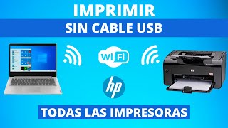 Configurar IMPRESORA HP inalámbrica  SIN CABLE USB  LaserJet [upl. by Nadeen]