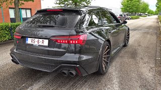 830HP Audi RS6 Avant C8 Stage 2 with CAPRISTO Exhaust  OPF DELETE Start Up Revs Crackles [upl. by Aztiram]