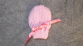 tuto tricot moufle bebe 03 mois [upl. by Thomasa]