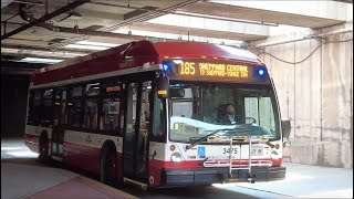 TTC 185 Sheppard Central Bus Ride 3475 from Don Mills Stn to SheppardYonge Stn Sept 4th 2024 [upl. by Esinal]